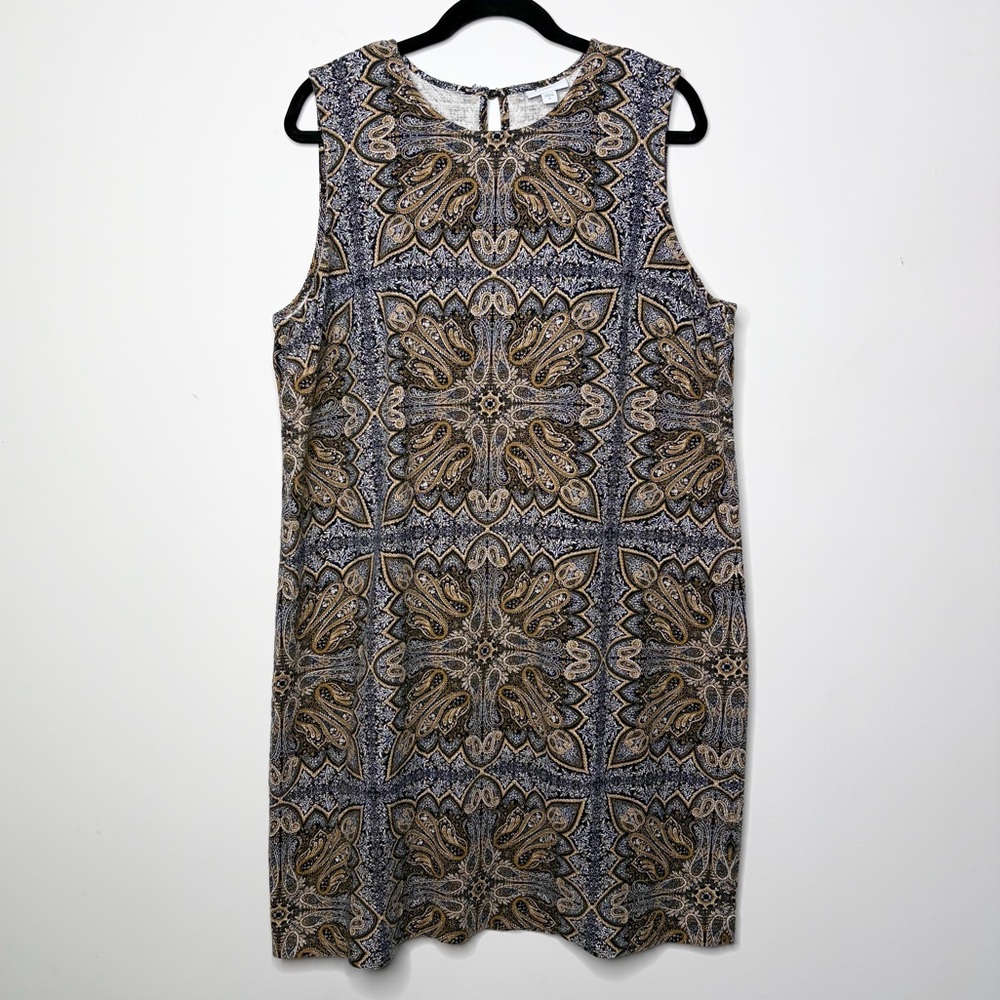 J. Jill Medallion Paisley Print Shift Dress